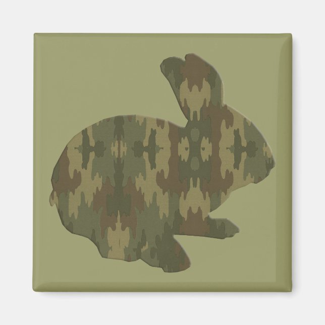 Imã Ímã Coelho de Páscoa Silhueta Camuflada (Frente)