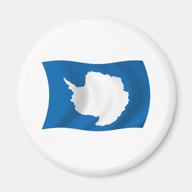 Imã Ímã com a Bandeira da Antártida (Frente)