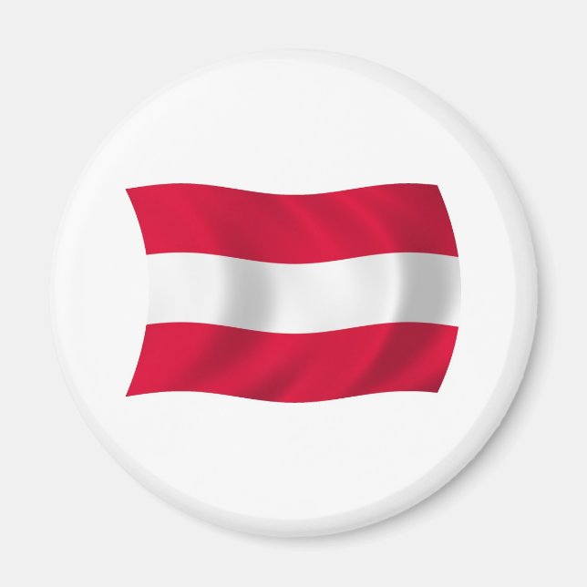 Imã Ímã com a Bandeira da Áustria (Frente)