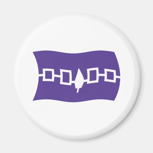 Imã Ímã com a Bandeira da Confederação Iroquesa (Frente)