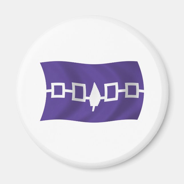 Imã Ímã com a bandeira da Confederação Iroquesa (Frente)