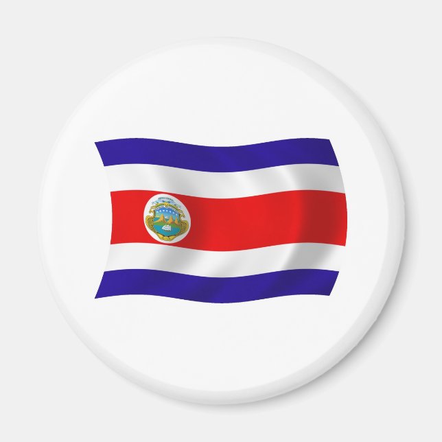 Imã Ímã com a Bandeira da Costa Rica (Frente)