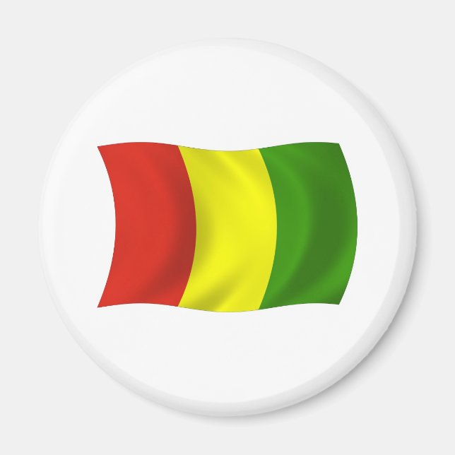 Imã Ímã com a Bandeira da Guiné (Frente)