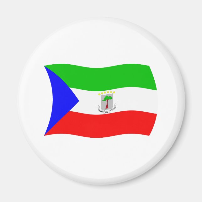 Imã Ímã com a Bandeira da Guiné Equatorial (Frente)