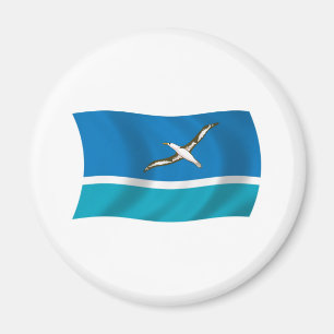 Imã Ímã com a Bandeira da Ilha de Midway