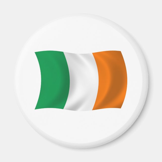 Imã Ímã com a Bandeira da Irlanda (Frente)