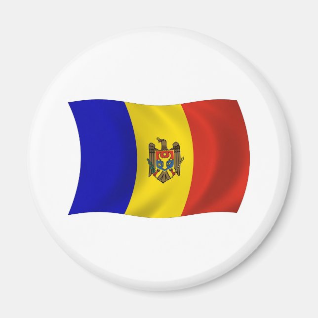 Imã Ímã com a Bandeira da Moldávia (Frente)