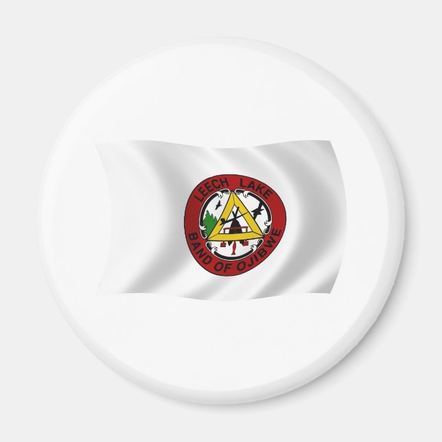 Imã Ímã com a bandeira da Reserva Leech Lake (Frente)
