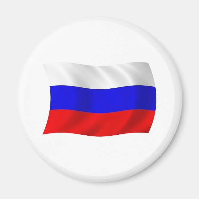 Imã Ímã com a Bandeira da Rússia (Frente)