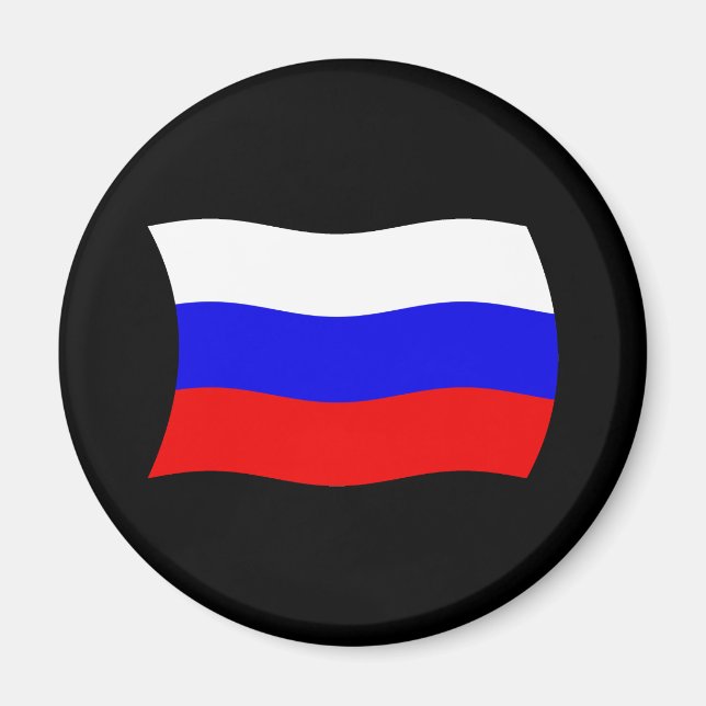 Imã Ímã com a Bandeira da Rússia (Frente)