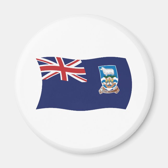 Imã Ímã com a Bandeira das Ilhas Falkland (Frente)