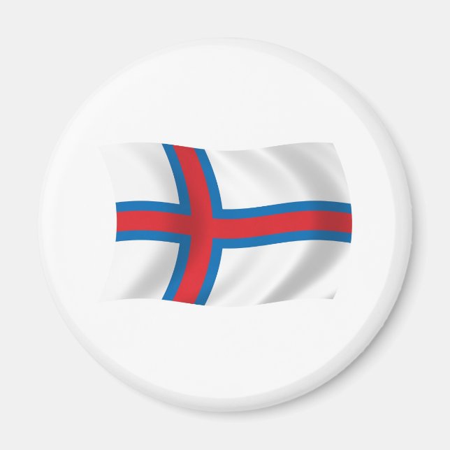 Imã Ímã com a Bandeira das Ilhas Faroé (Frente)