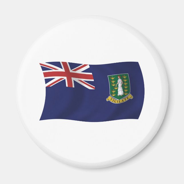 Imã Ímã com a Bandeira das Ilhas Virgens Britânicas (Frente)