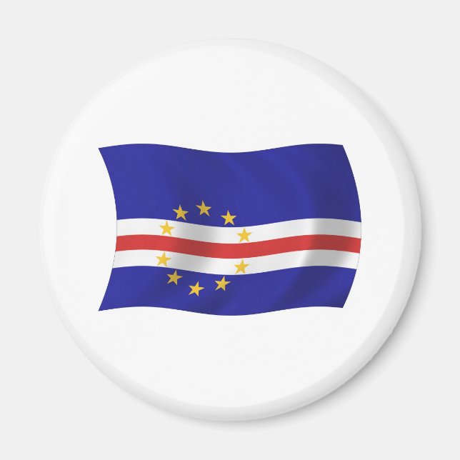 Imã Ímã com a Bandeira de Cabo Verde (Frente)