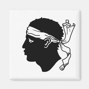 Imã Ímã com a bandeira de Córsega, France