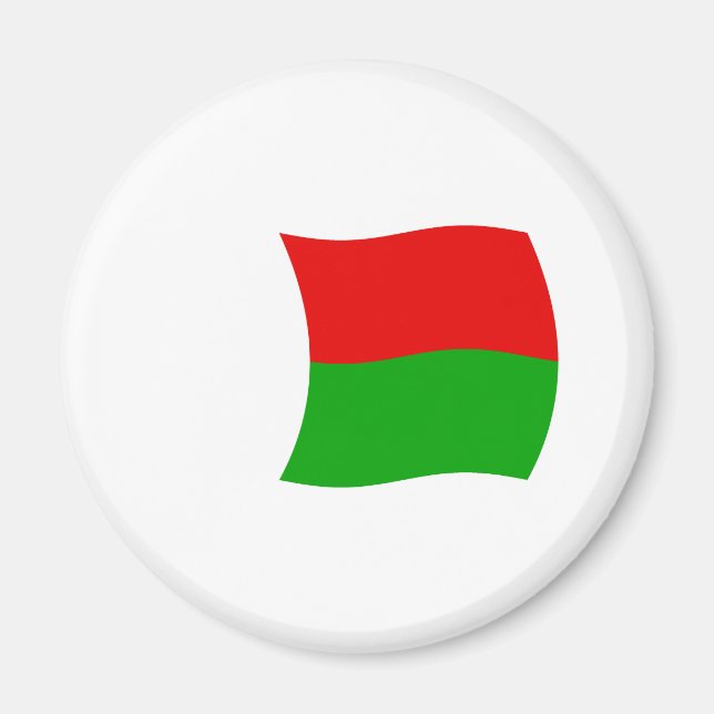 Imã Ímã com a Bandeira de Madagascar (Frente)