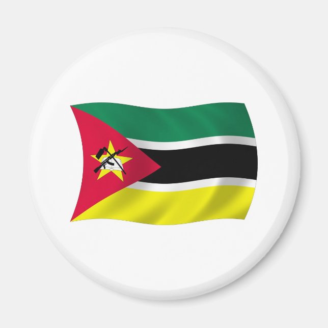 Imã Ímã com a Bandeira de Moçambique (Frente)