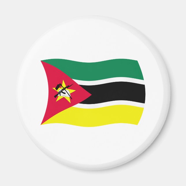 Imã Ímã com a Bandeira de Moçambique (Frente)