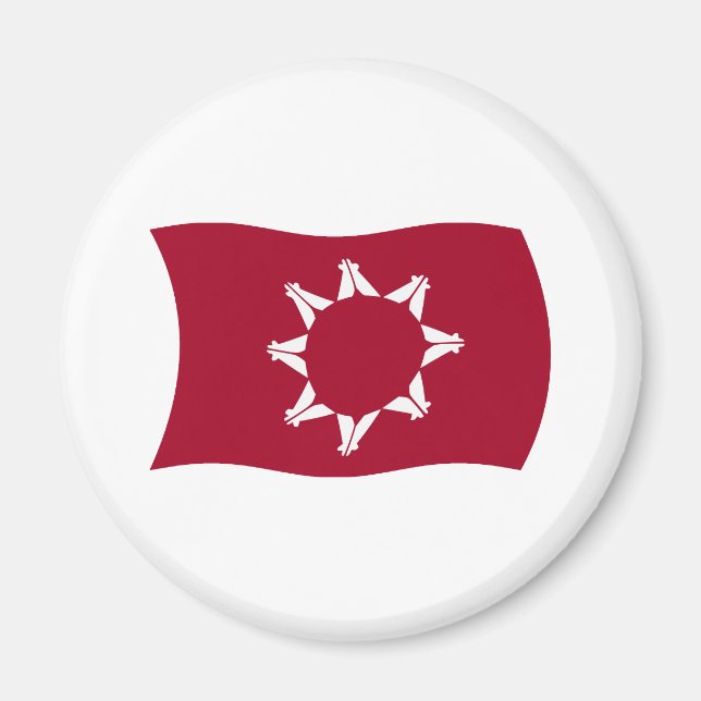 Imã Ímã com a bandeira de Oglala Lakota (Frente)