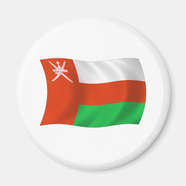 Imã Ímã com a Bandeira de Omã (Frente)