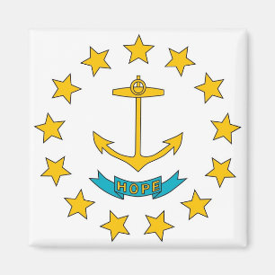 Imã Ímã com a bandeira de Rhode - estado de ilha - E