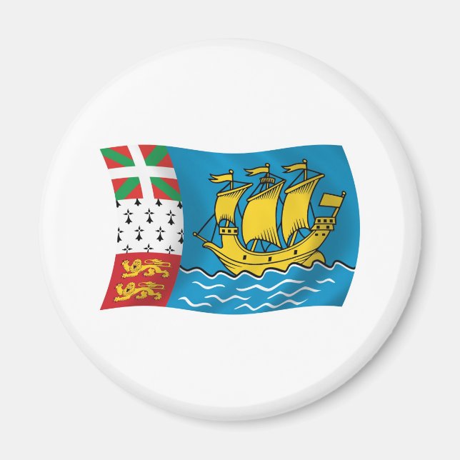 Imã Ímã com a Bandeira de São Pedro e Miquelão (Frente)
