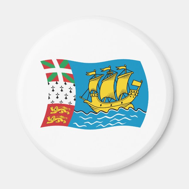 Imã Ímã com a Bandeira de São Pedro e Miquelão (Frente)