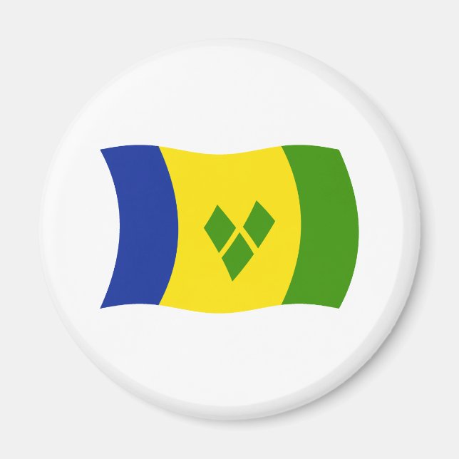 Imã Ímã com a Bandeira de São Vicente e Granadinas (Frente)