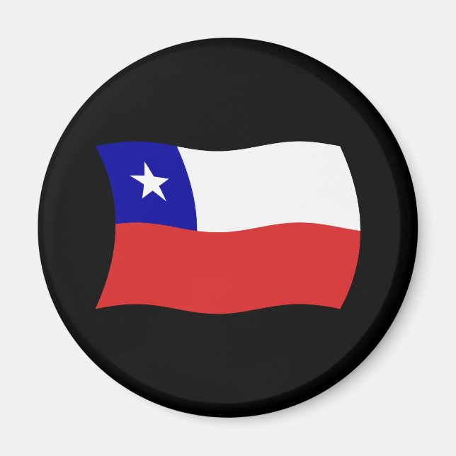 Imã Ímã com a Bandeira do Chile (Frente)