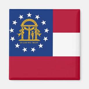 Imã Ímã com a bandeira do estado de Geórgia - EUA
