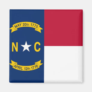 Imã Ímã com a bandeira do estado de North Carolina -