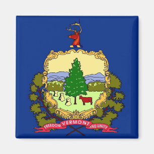 Imã Ímã com a bandeira do estado de Vermont - EUA