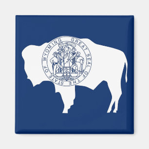 Imã Ímã com a bandeira do estado de Wyoming - EUA