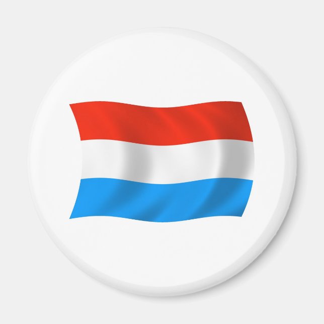 Imã Ímã com a Bandeira do Luxemburgo (Frente)
