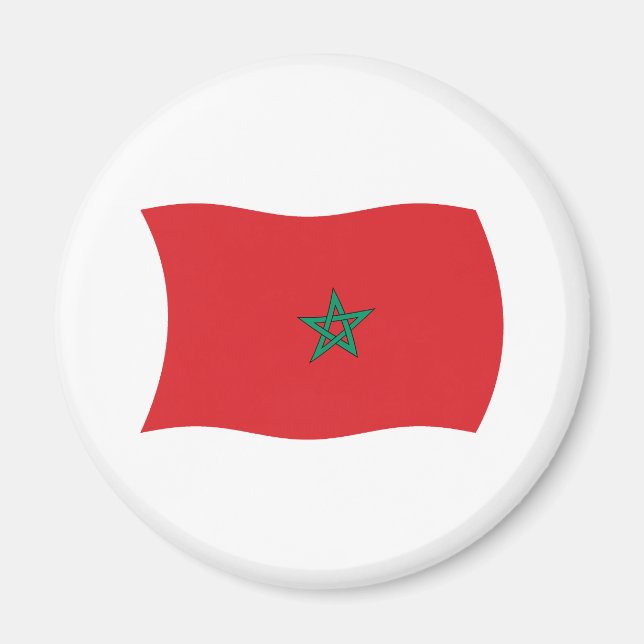 Imã Ímã com a Bandeira do Marrocos (Frente)