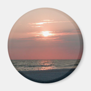 Imã ímã com a foto do por do sol bonito