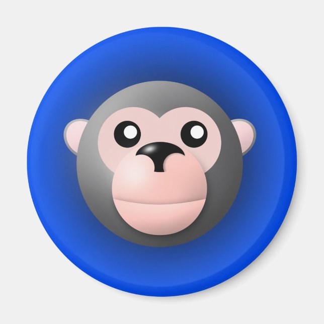 Imã ímã com animal: macaco (Frente)
