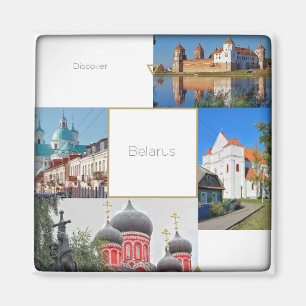 Imã Ímã com arquitetura das igrejas da fortaleza de Mi