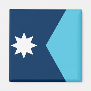 Imã Ímã com Bandeira de Minnesota, EUA