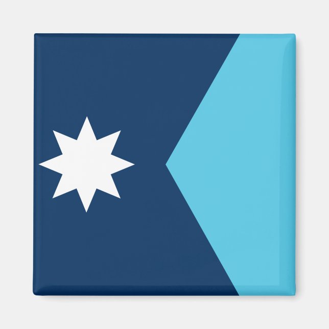 Imã Ímã com Bandeira de Minnesota, EUA (Frente)