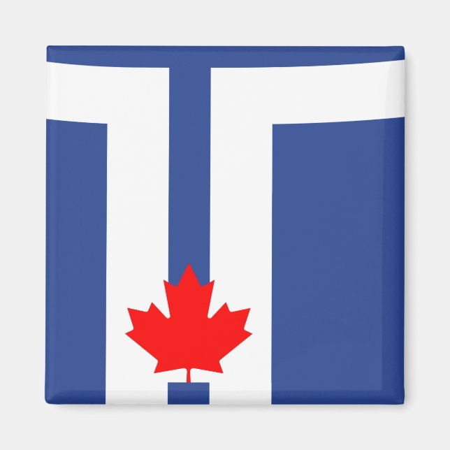 Imã Ímã com Bandeira de Toronto, Canadá (Frente)