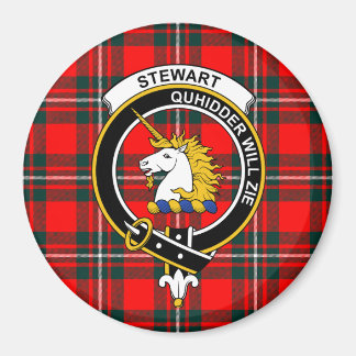 Imã Ímã com Emblema do Clã Stewart e Tartan