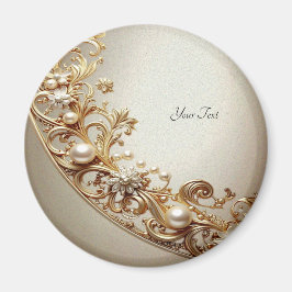 Imã Ímã com Floreio Dourado Ornamentado