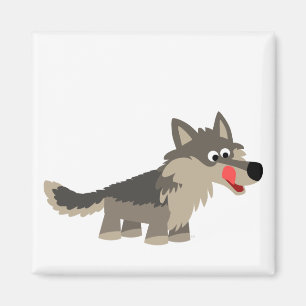 Imã Ímã com fome do lobo dos desenhos animados bonit