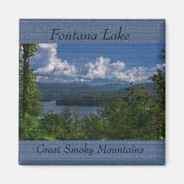 Imã Ímã com foto do Fontana Lake, Great Smoky Mountain