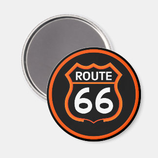 Imã Ímã com Logotipo Laranja e Preto da Rota 66