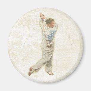 Imã Ímã com o jogador de golfe do vintage