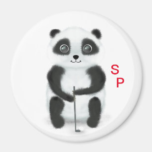 Imã ímã com panda de golfe