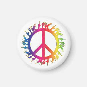 Imã Ímã com Símbolo de Paz Hippie dos Anos 60