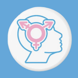 Imã Ímã com Símbolo do Orgulho Trans